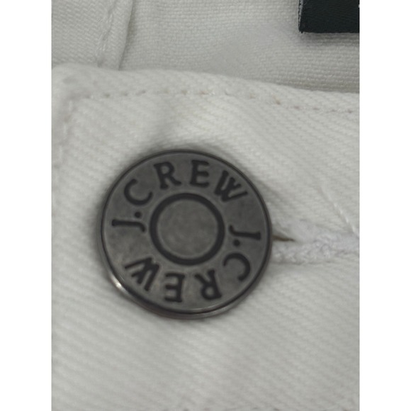 J. Crew White Stretch Denim Jeans Embellished Kiss Back‎ Pocket Women 27R - Picture 8 of 12